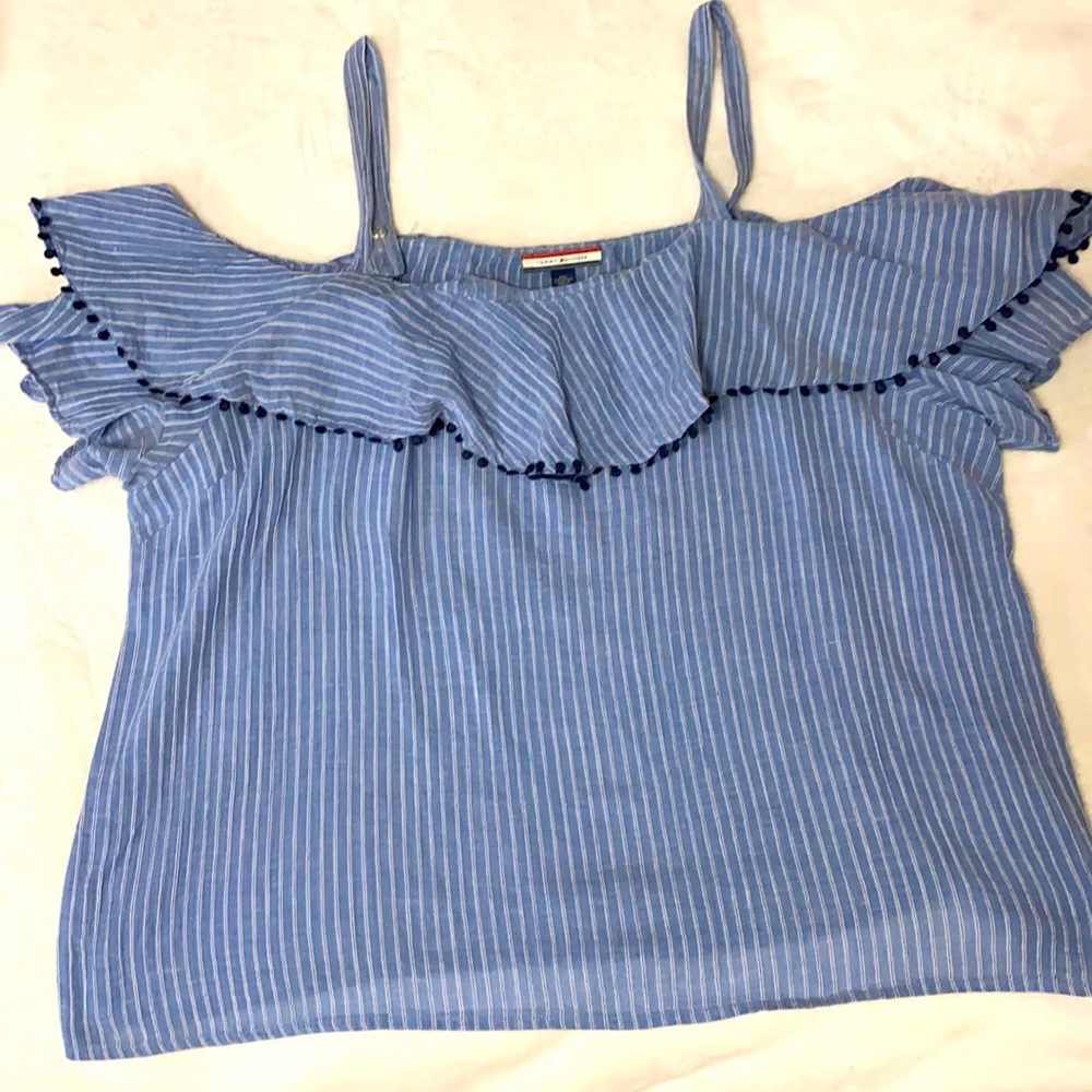 Tommy Hilfiger blue and white stripped Blouse